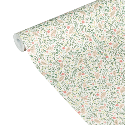 Papier peint intissé Naomi Vert et rose