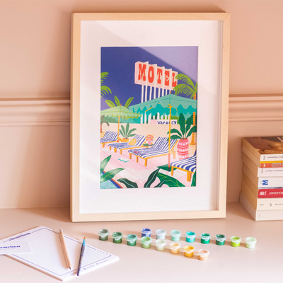 LA PETITE ÉPICERIE Peinture par numéros The motel pool Multicolore