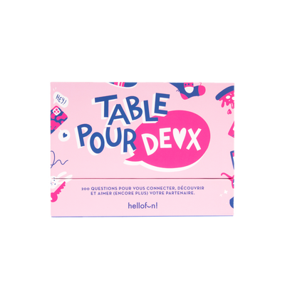 HELLOFUN Jeu de cartes Table pour deux Rose