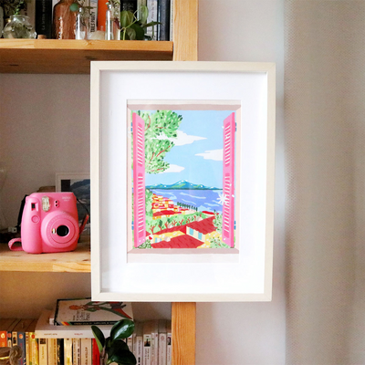 LA PETITE ÉPICERIE Peinture par numéros Fenêtre ouverte sur naples Multicolore