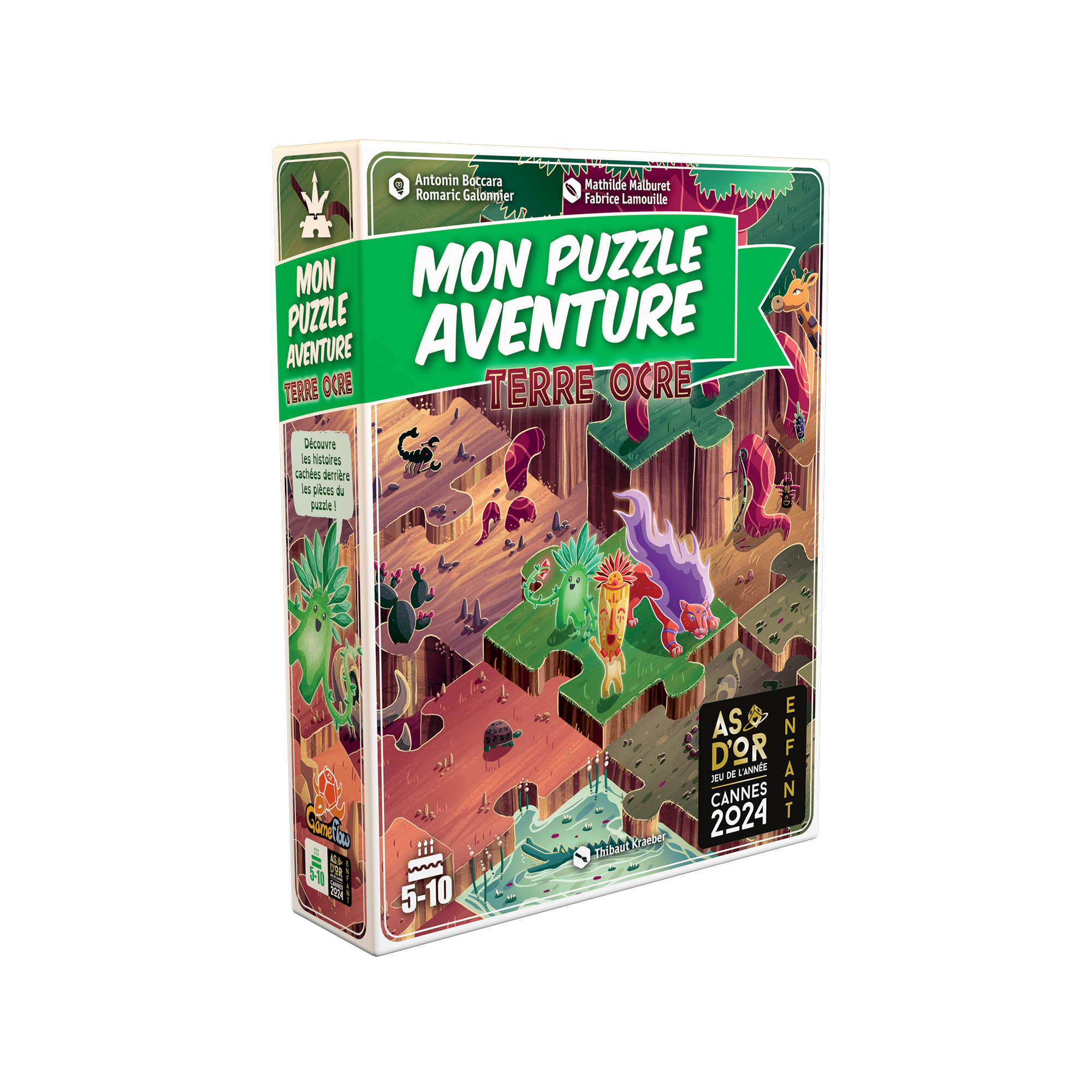 Puzzle Aventure terre ocre Vert