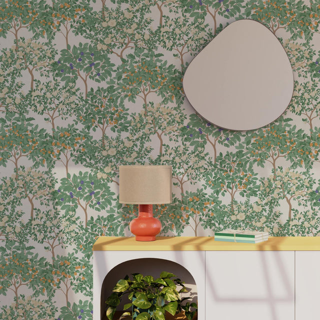 Papier peint intissé AMALFI coloris vert amande