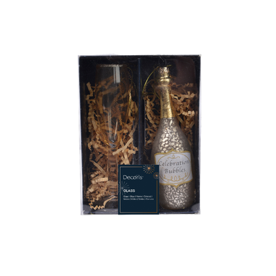 Décoration à suspendre Bouteille Or