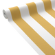 4MURS Papier peint intissé Opal stripe Jaune moutarde et blanc Lisse