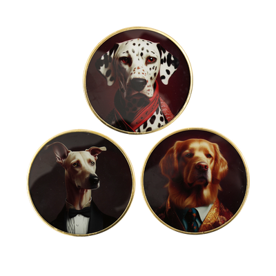 Sous-verre Chien Noir