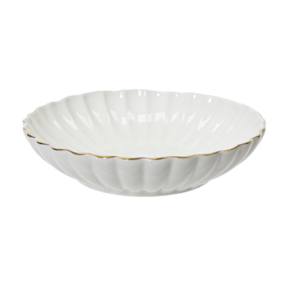 Assiette creuse Corolle Blanc, or