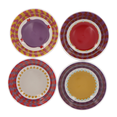 Bol Meg Jaune rose violet rouge