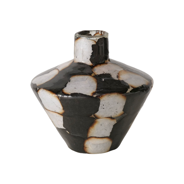Vase MEDO coloris noir/blanc