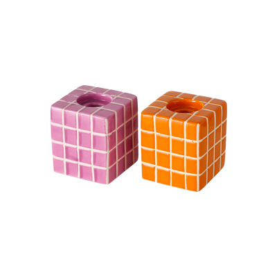 Bougeoir Cube Multicolore