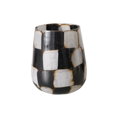 Bougeoir Medo Noir, blanc