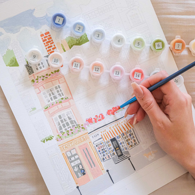 LA PETITE ÉPICERIE Peinture par numéros Notting hill Multicolore