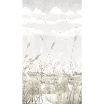 Papier peint panoramique L Aimargues Sable beige Satiné