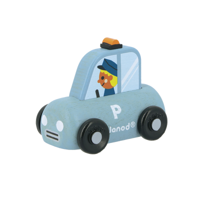 JANOD Jeu Cross roads - voiture de police Bleu