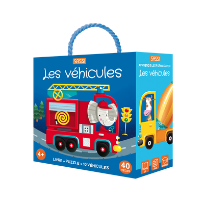 SASSI JUNIOR Jeu éducatif Les véhicules Bleu