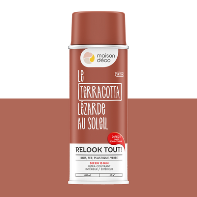 RELOOK TOUT AÉROSOL Bombe de peinture Relook tout aérosol Terracotta Satiné 0,4ML