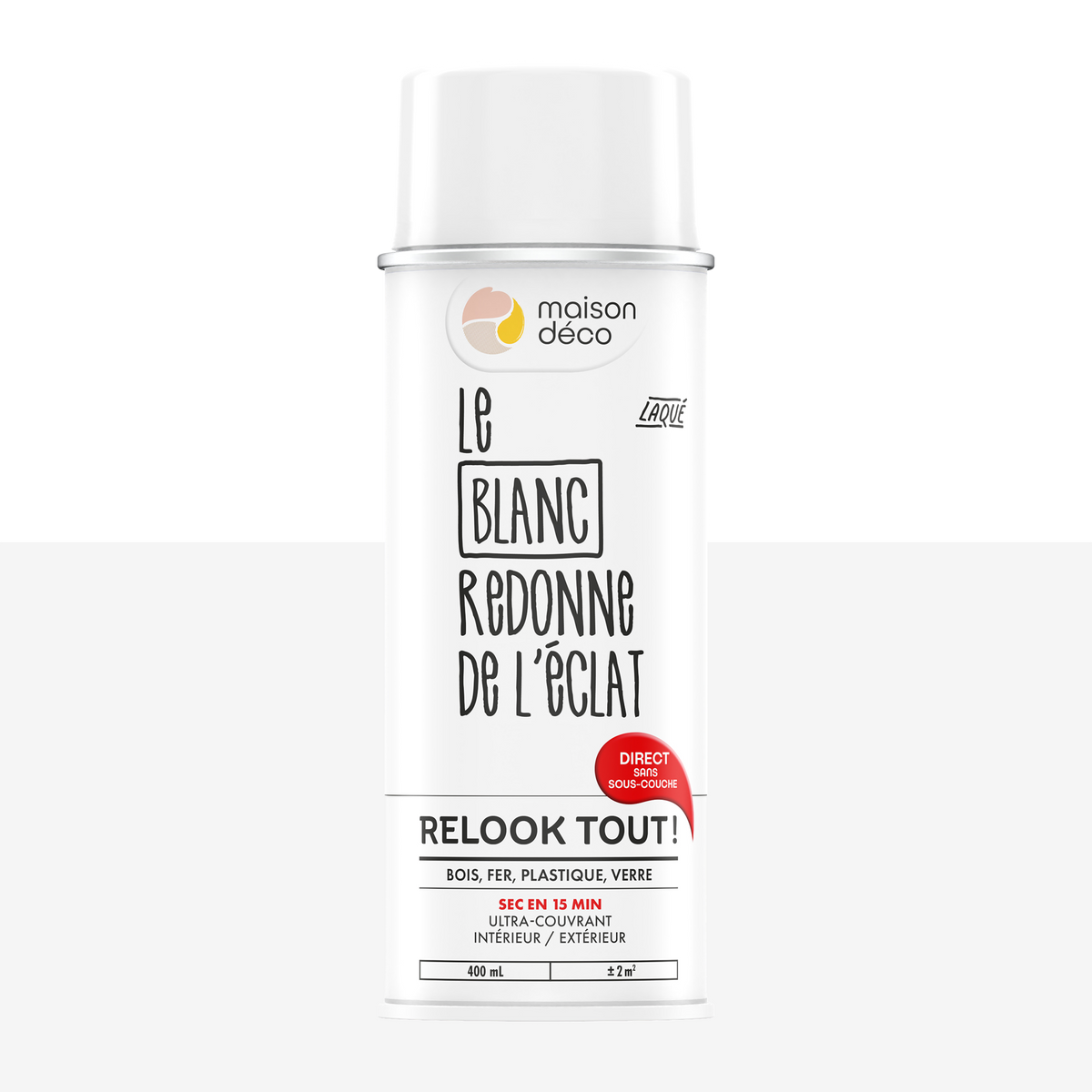 RELOOK TOUT AÉROSOL Bombe de peinture Relook tout aérosol Blanc Brillant 0,4ML