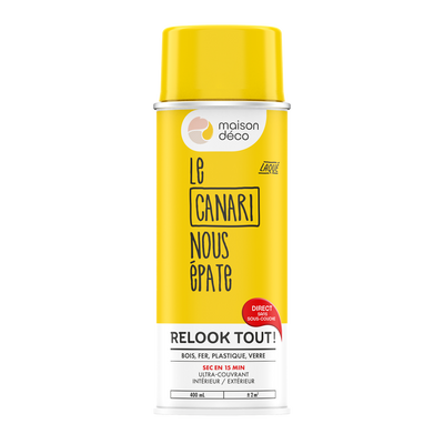 RELOOK TOUT AÉROSOL Bombe de peinture Relook tout aérosol Canari Brillant 0,4ML