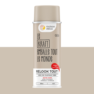 RELOOK TOUT AÉROSOL Bombe de peinture Relook tout aérosol Kraft Satiné 0,4ML