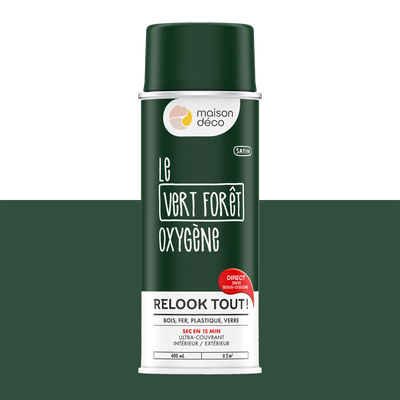 RELOOK TOUT AÉROSOL Bombe de peinture Relook tout aérosol Vert forêt Satiné 0,4ML