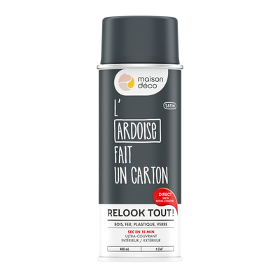 RELOOK TOUT AÉROSOL Bombe de peinture Relook tout aérosol Ardoise Satiné 0,4ML