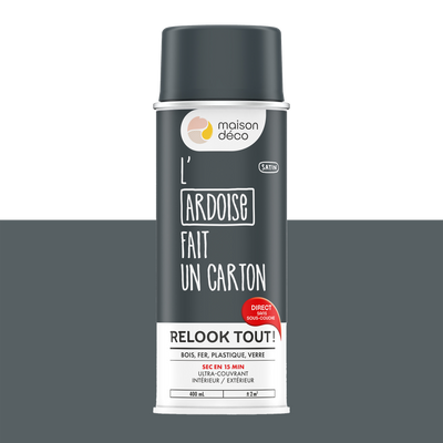 RELOOK TOUT AÉROSOL Bombe de peinture Relook tout aérosol Ardoise Satiné 0,4ML