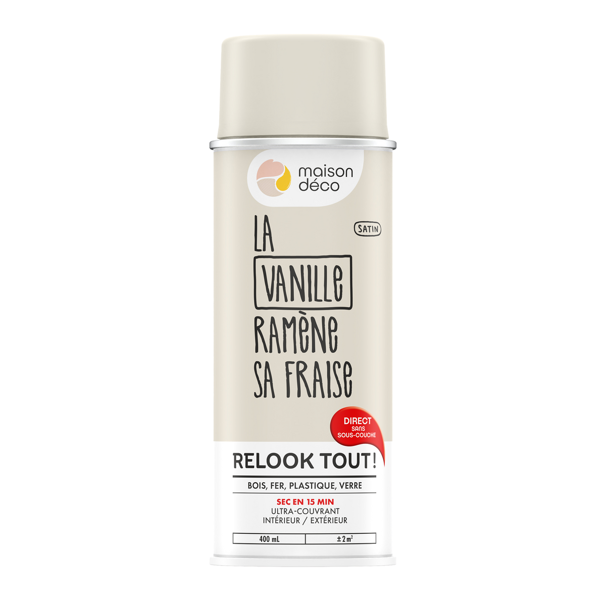 RELOOK TOUT AÉROSOL Bombe de peinture Relook tout aérosol Vanille Satiné 0,4ML