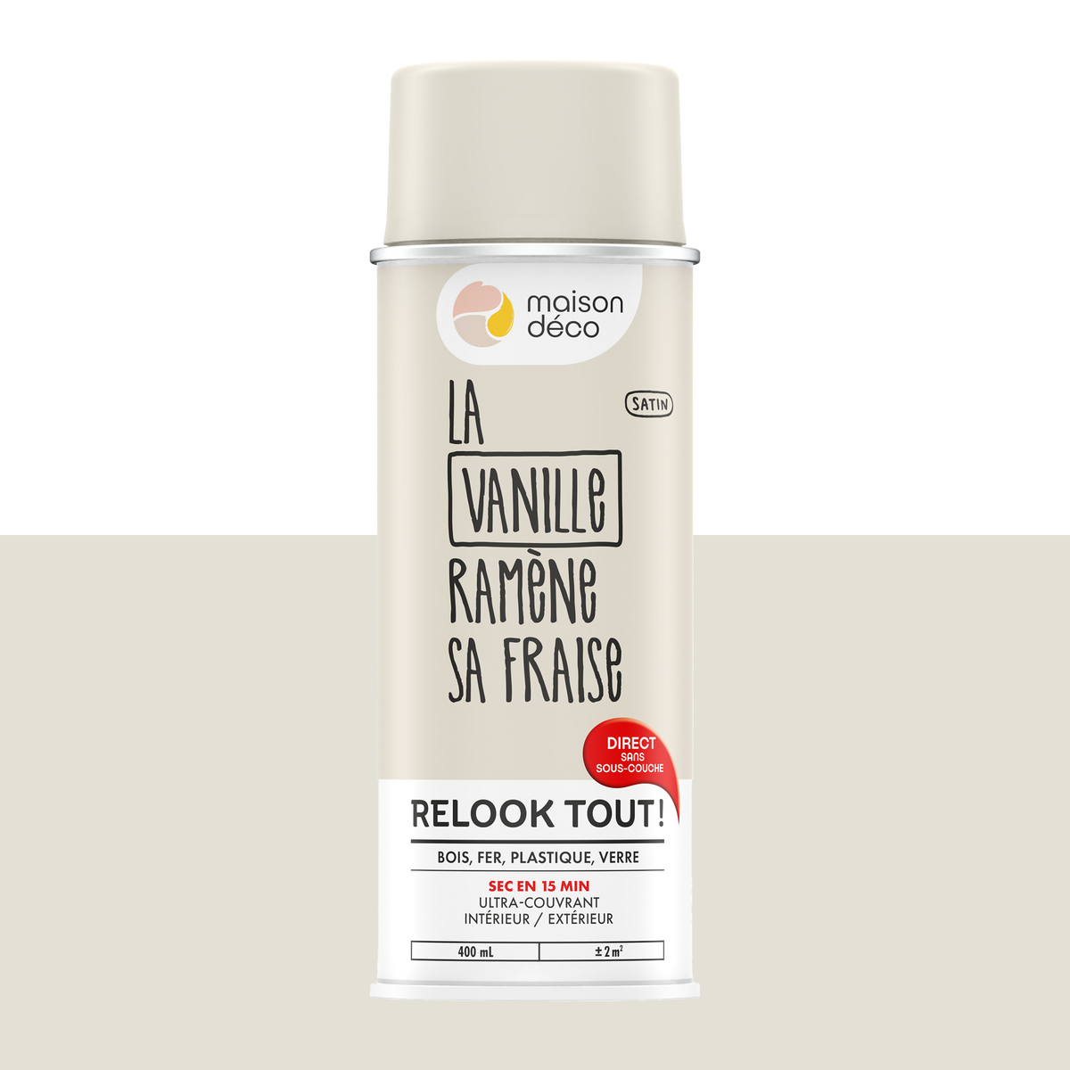 RELOOK TOUT AÉROSOL Bombe de peinture Relook tout aérosol Vanille Satiné 0,4ML