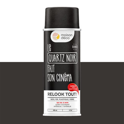 RELOOK TOUT AÉROSOL Bombe de peinture Relook tout aérosol Quartz noir Satiné 0,4ML