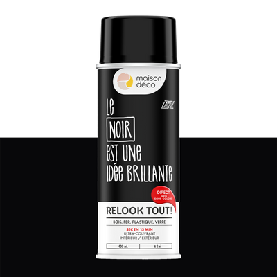 RELOOK TOUT AÉROSOL Peinture Relook tout aérosol Noir Brillant 0,4ML