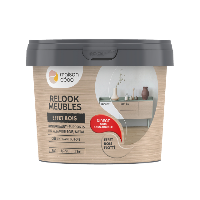 Relook meubles effet bois Peinture Peinture bois flotté 0,38 L