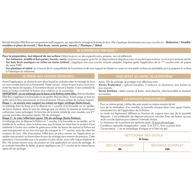 Relook meubles effet bois Peinture Peinture bois flotté 0,38 L