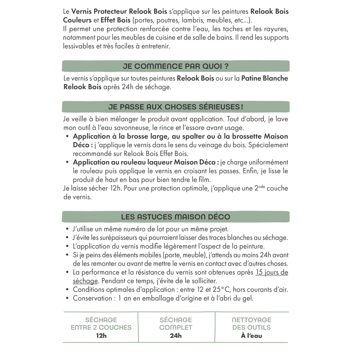 RELOOK MEUBLES COULEURS Bombe de peinture Relook meubles vernis protecteur Incolore Satiné 0,5L