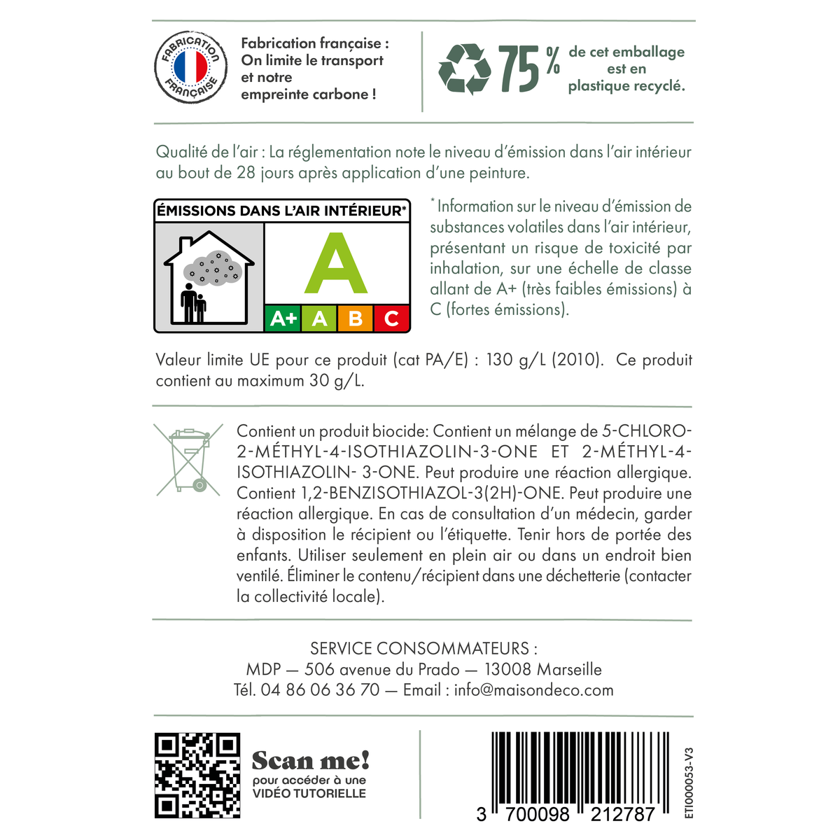 RELOOK MEUBLES COULEURS Bombe de peinture Relook meubles vernis protecteur Incolore Satiné 0,5L