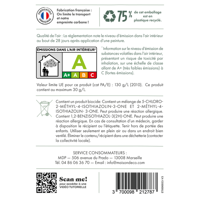 Relook meubles couleurs Peinture RELOOK MEUBLES VERNIS PROTECTEUR Bombe de peinture incolore Satiné 0,5 L