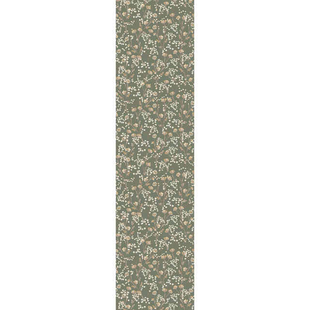 Papier peint intissé MANOA coloris vert kaki et ocre