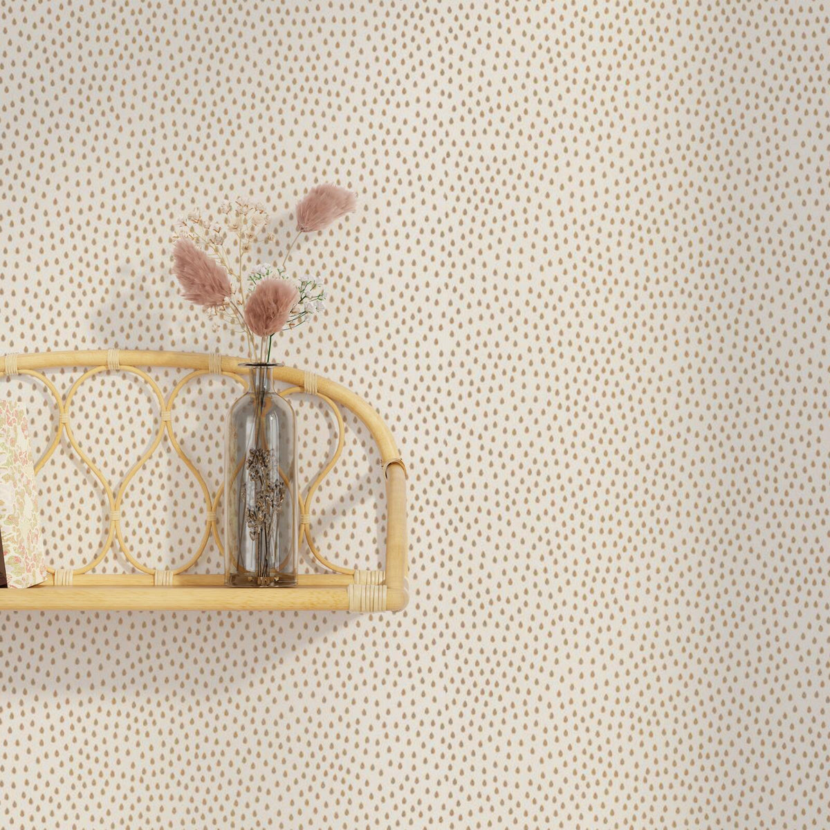 CASELIO Papier peint intissé Ondée Doré