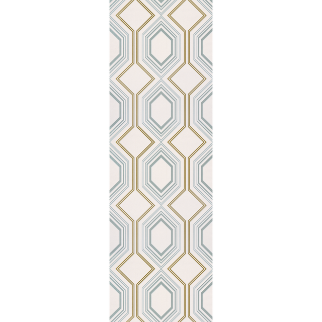 Papier peint intissé JEWEL coloris blanc et doré