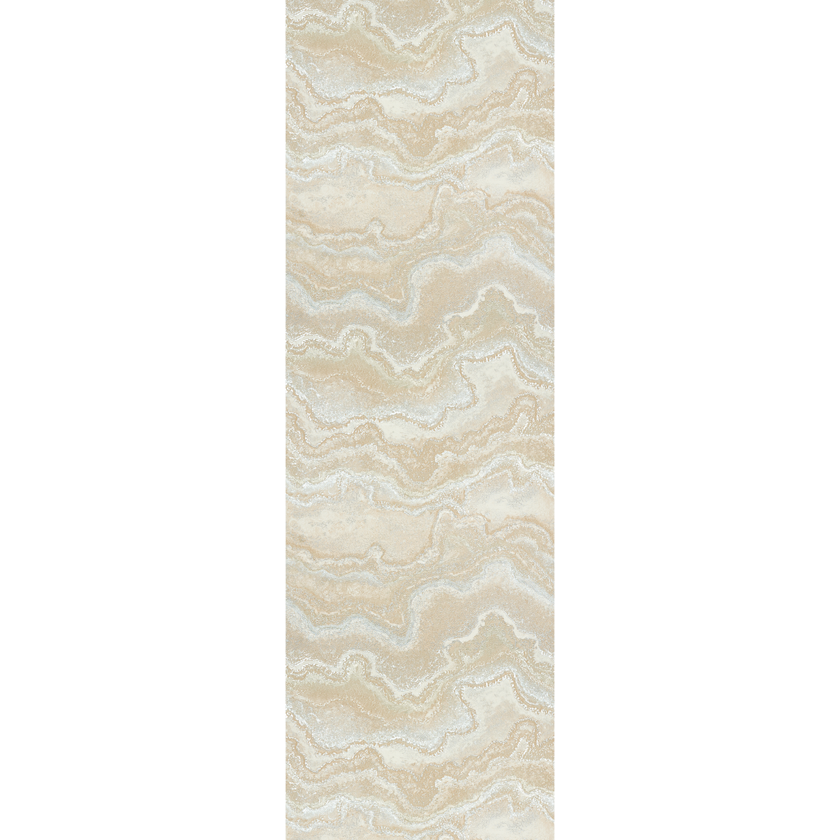 Papier peint intissé Elaura Beige rosé et argenté