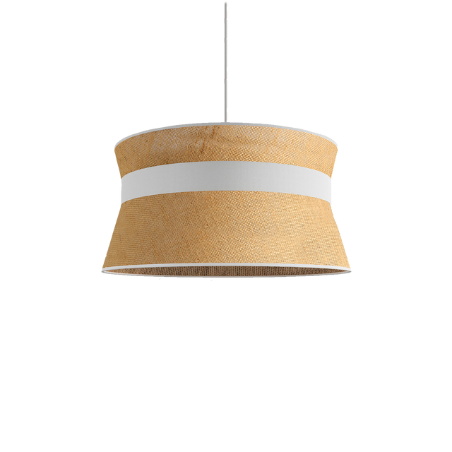 Suspension SANTIAGO coloris beige/blanc 19 x 38 cm