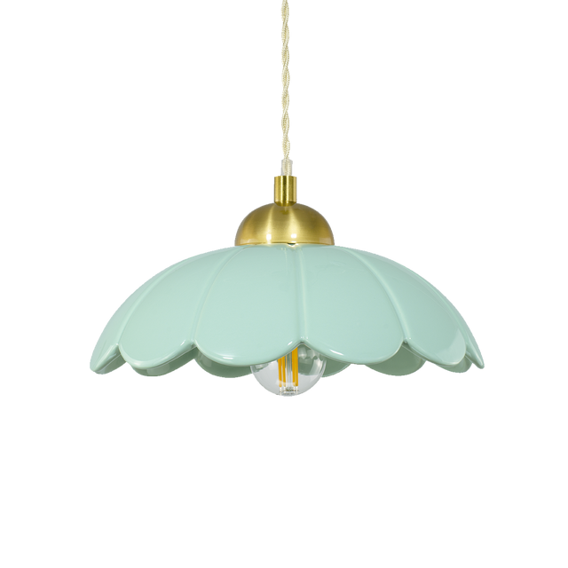 Suspension CLARIS coloris vert d'eau 11,5 x 23 cm