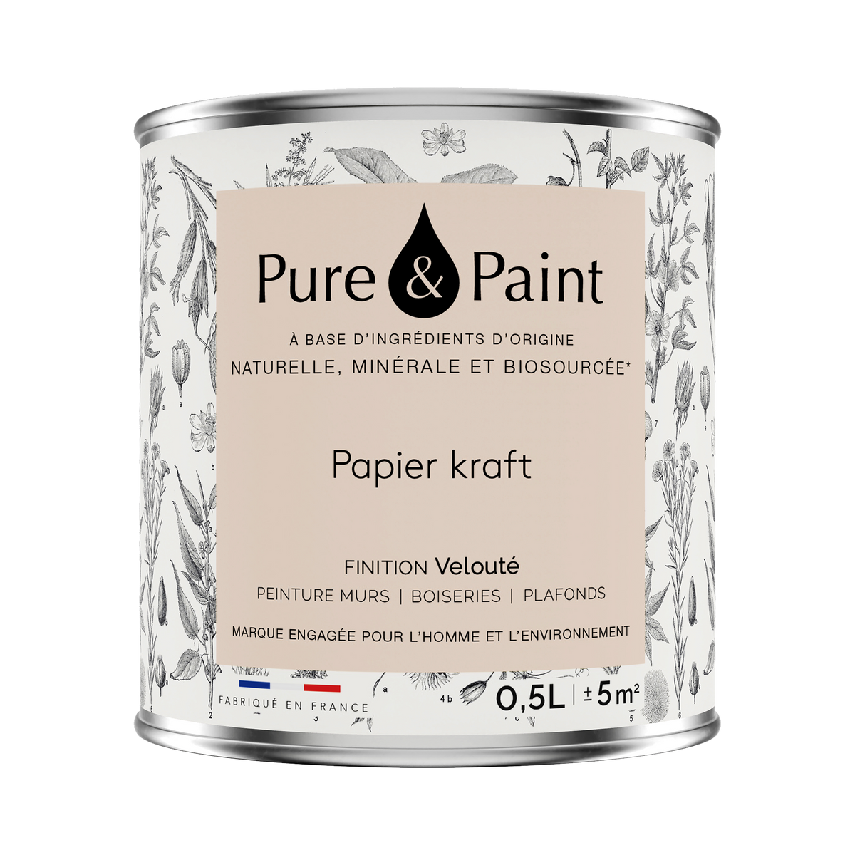 PURE AND PAINT Peinture Pure and paint Papier kraft Mat