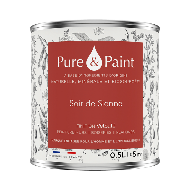 Pure and Paint Peinture Peinture Soir de Sienne 0,5 L