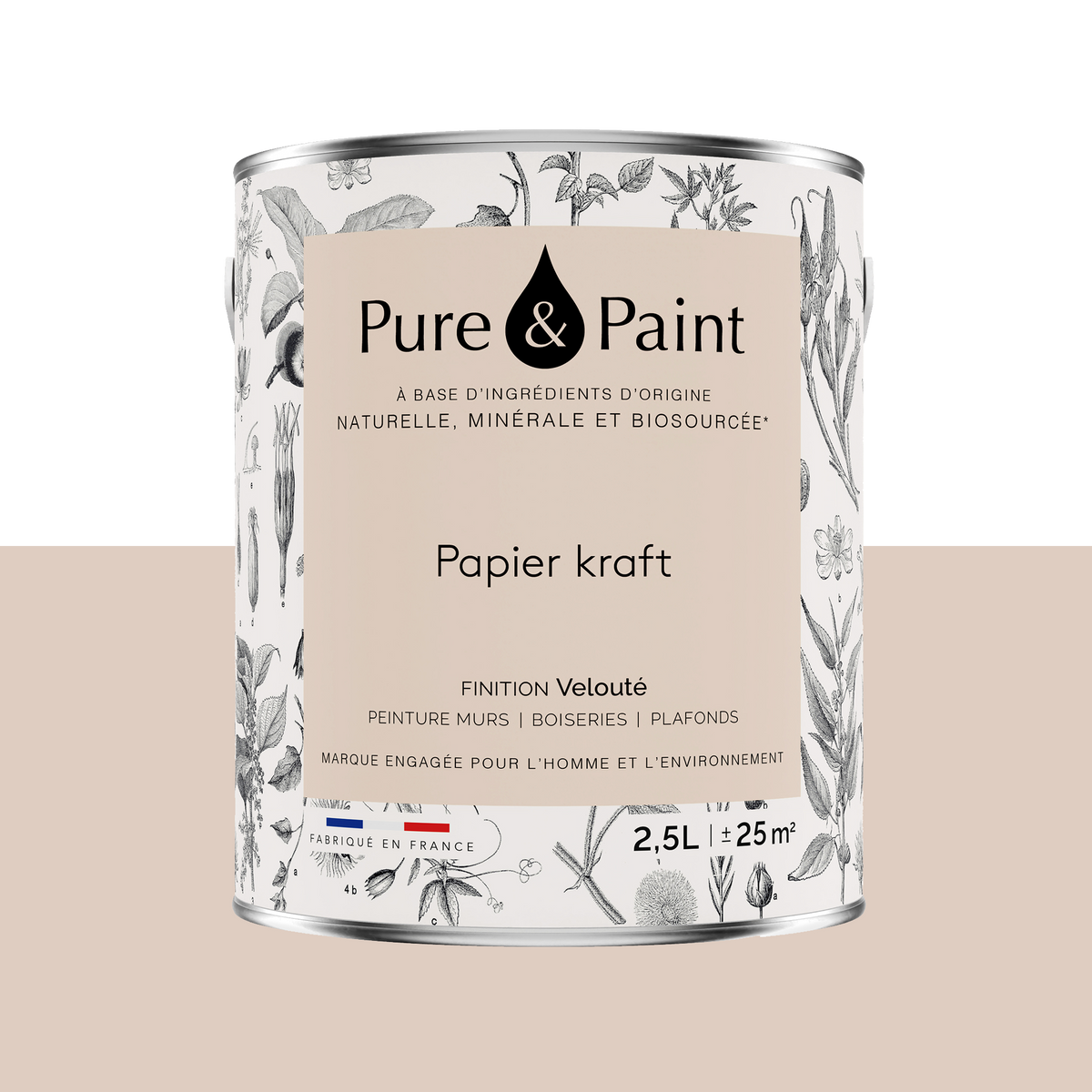 PURE AND PAINT Peinture Pure and paint Papier kraft Mat