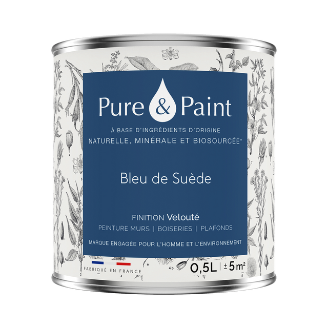 Pure and Paint Peinture Peinture Bleu de Suède 0,5 L
