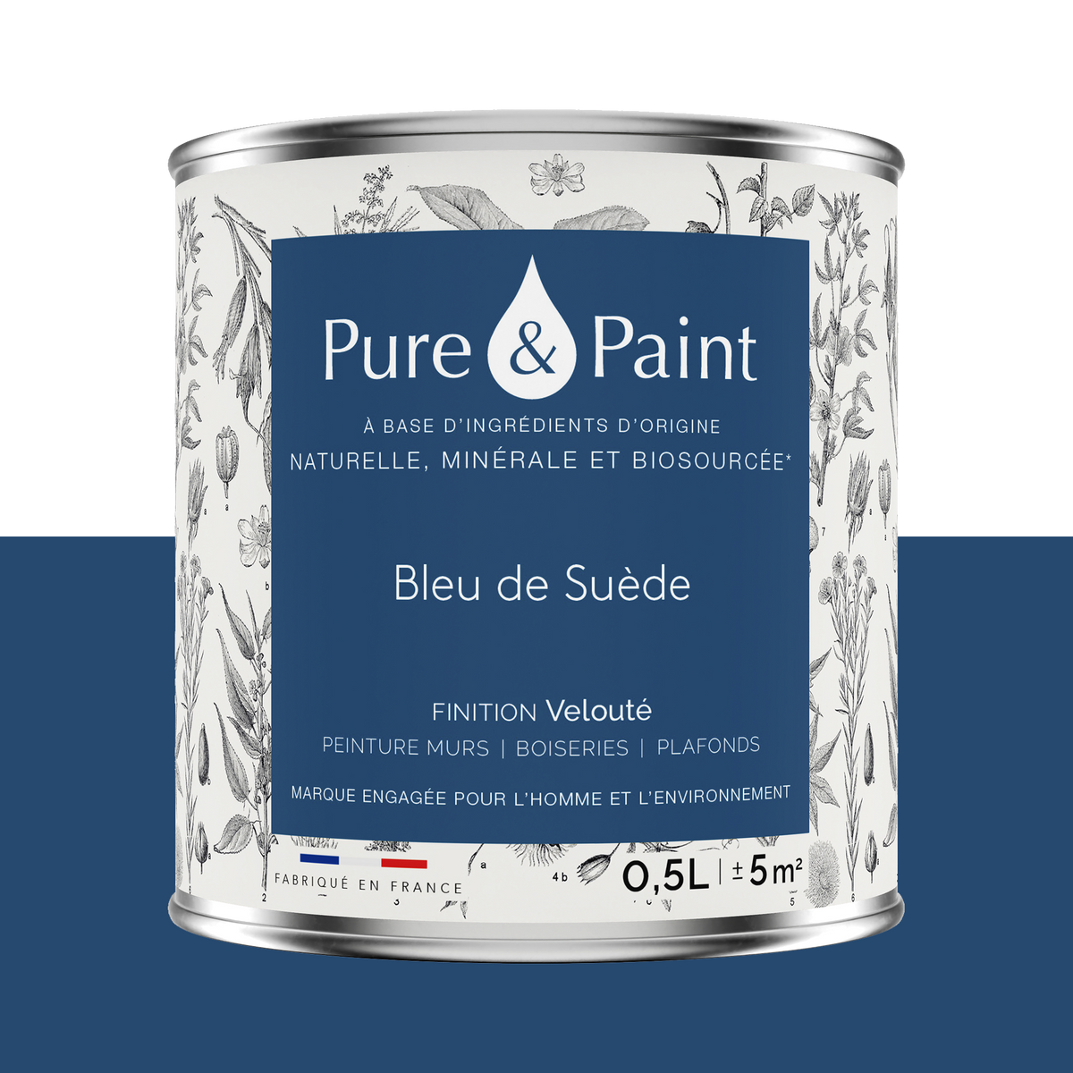 PURE AND PAINT Peinture Pure and paint Bleu de suède Mat