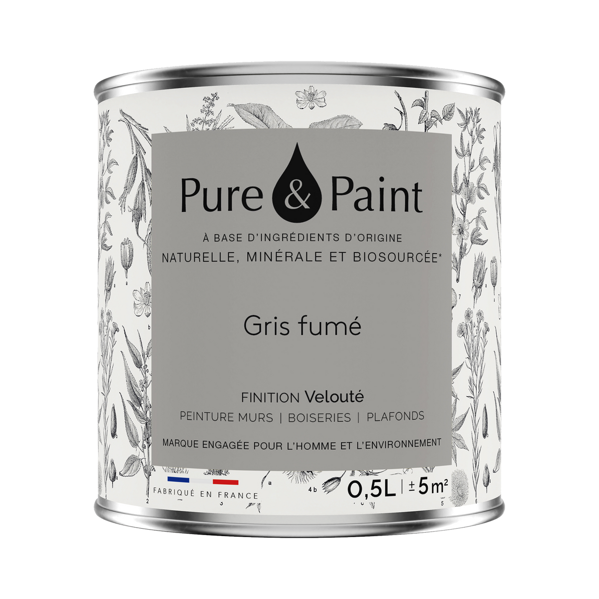 PURE AND PAINT Peinture Pure and paint Gris fumé Mat
