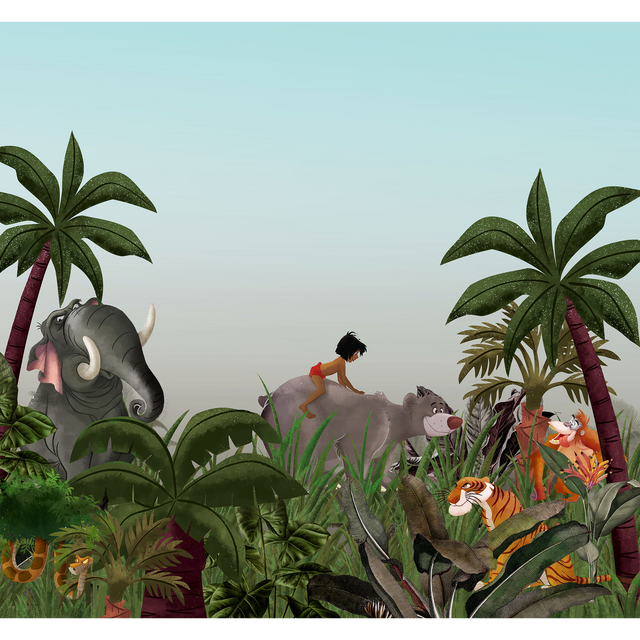 Papier peint panoramique XL LE LIVRE DE LA JUNGLE 300 x 280 cm