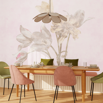 Papier peint panoramique XL Tulipani Rose diaphane Brillant