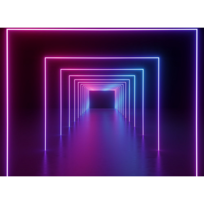 Papier peint panoramique XL Neon lights Multicolore Mat