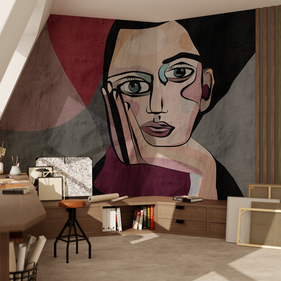 Papier peint panoramique XL Carmen Multicolore Brillant